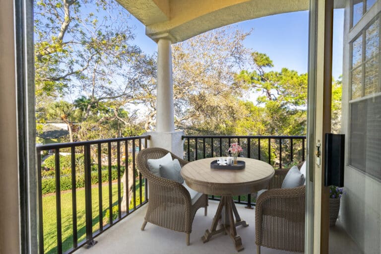 Private balconies at our luxury Tampa apartments.